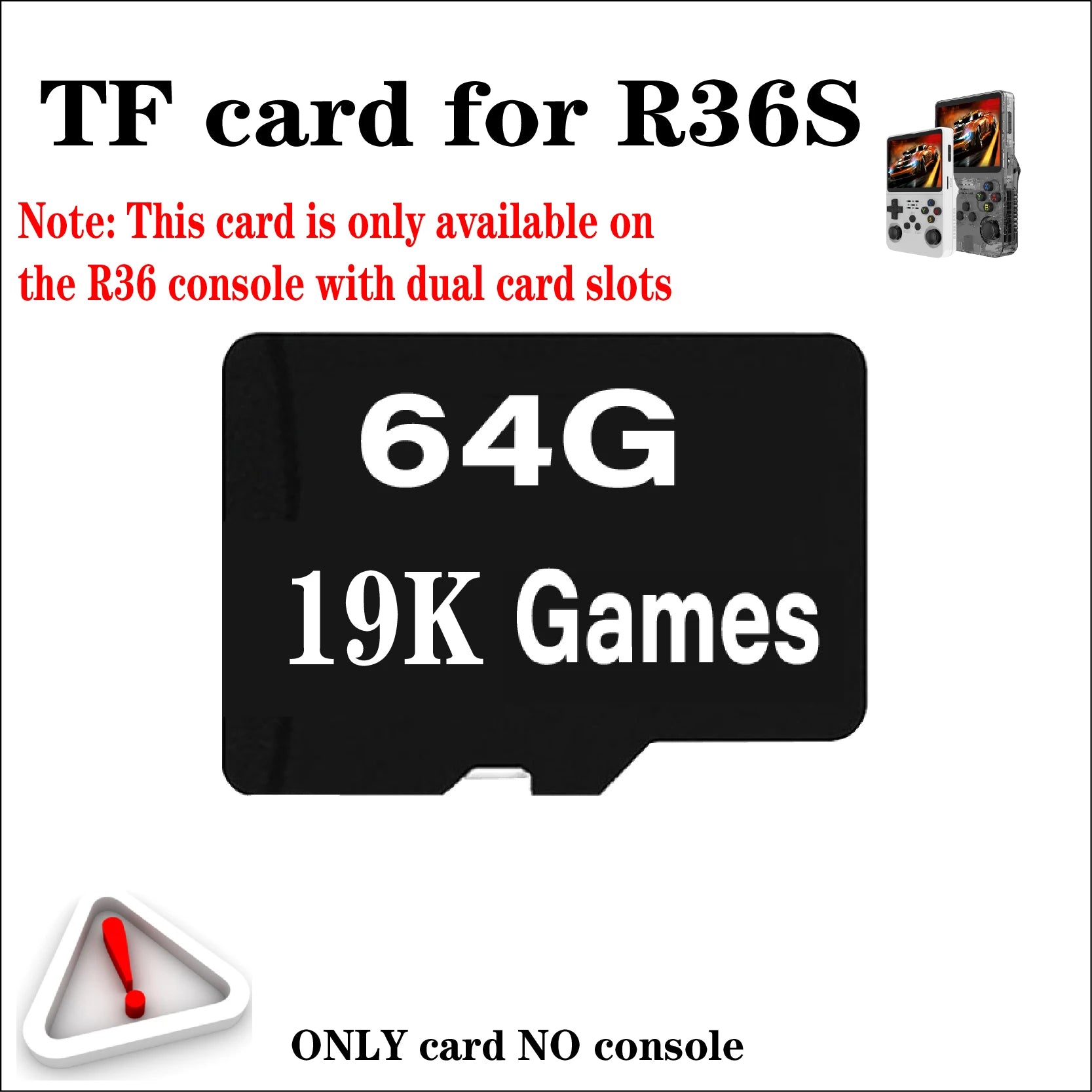 For R36S Retro Handheld Video Game Console TF Card Memory Card Linux System Portable Pocket Video Player 512G 90000 Games