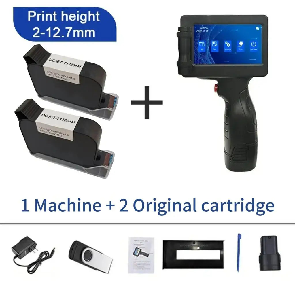 Phezer P17 Handheld Inkjet Printer Date Number Expiry Date Logo QR Bar Batch Code Expiry Date 12.7mm Label Printer 28 Languages
