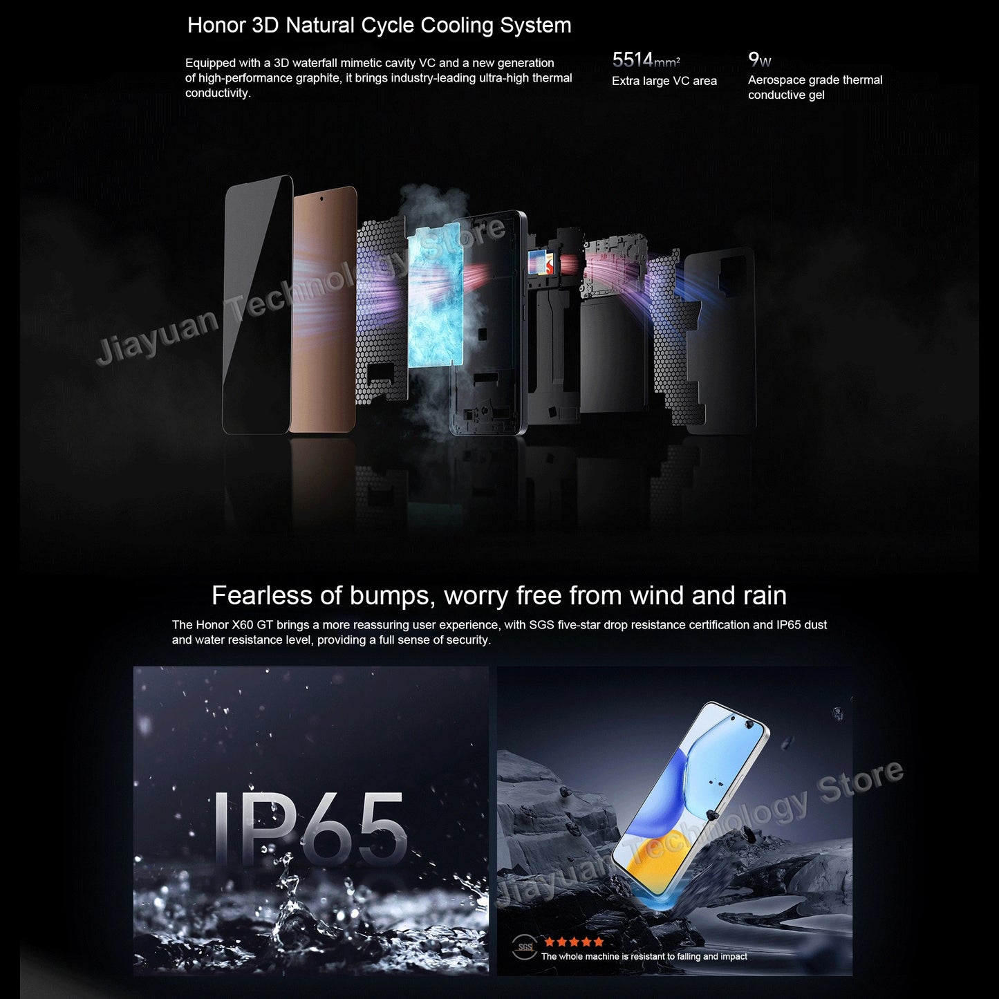 Original HONOR X60 GT 5G Mobile Phone 6.7" AMOLED Display Snapdragon 8+ Gen 1 Battery 6300mAh 80W Charging GMS Smartphone