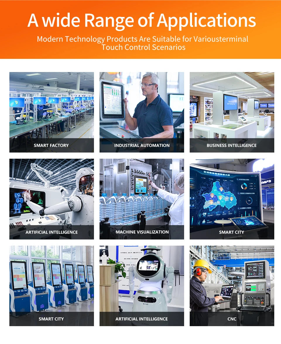 15.6 Inch All in One Capacitive Touch Screen PC Industrial Panel Computer