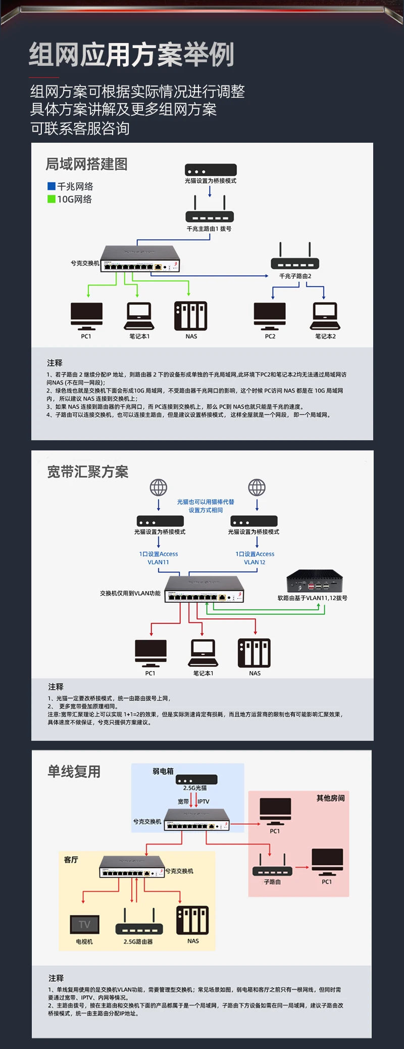 XikeStor 8-Port 10G RJ45 L3 Managed  with Fan Support 1G/2.5G/10G DHCP/VLAN/Port Aggregation/Routing Function