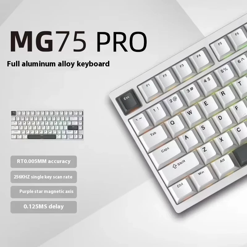 IROK MG75 PRO/MAX Mechanical Keyboard Magnetic Switch Rgb Hot Swap Aluminum Rt0.005 Quick Dismantling Structure Custom PC Gifts