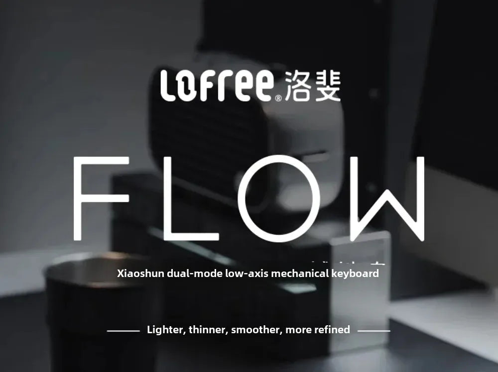 Lofree Flow Series Low-Profile Wireless Mechanical Keyboard Aluminum Gasket 2-Mode Bluetooth Wired Type-c Office Portable Typing