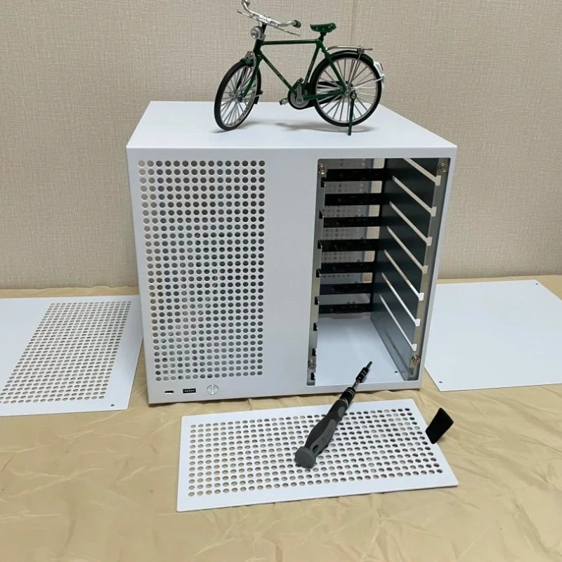 Sagittarius 8-bay NAS Chassis Case, Supports MATX Motherboards | ATX Power Supply | Four Full-height PCIE Slots | Volume 21.8L