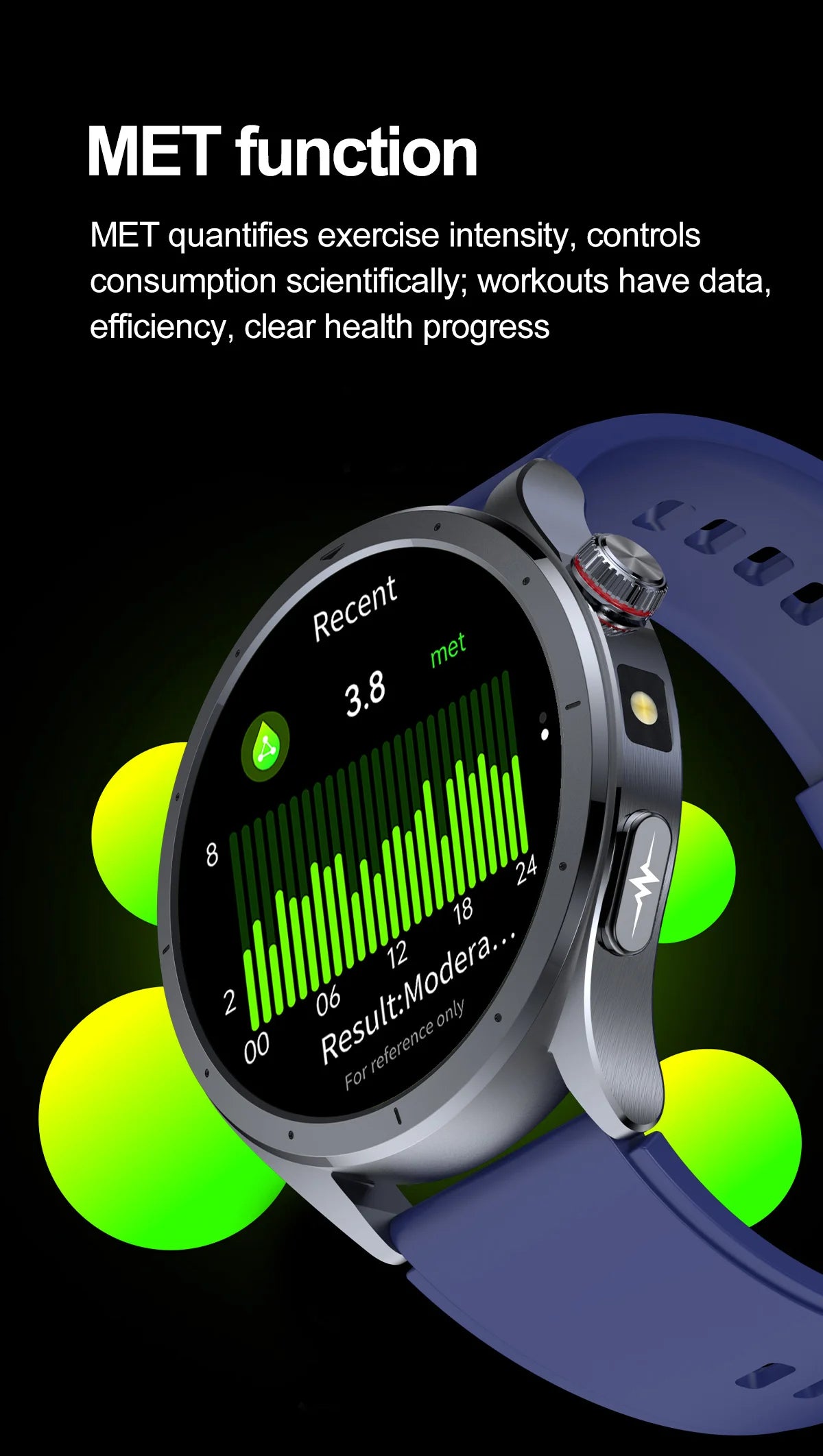 2025 New Body Fat Analysis Health Smart Watch ECG+PPG Uric Acid Blood Pressure Blood Oxygen Clock Call Smart Watch For Men Women