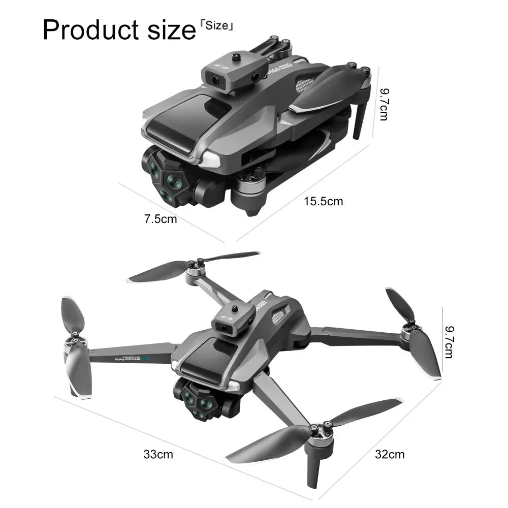 M66 New Folding Drone 4,5" Screen 25 Min Battery 8K Movie Camera Optical Flow Position Aircrafting Obstacle Avoidance Brushless