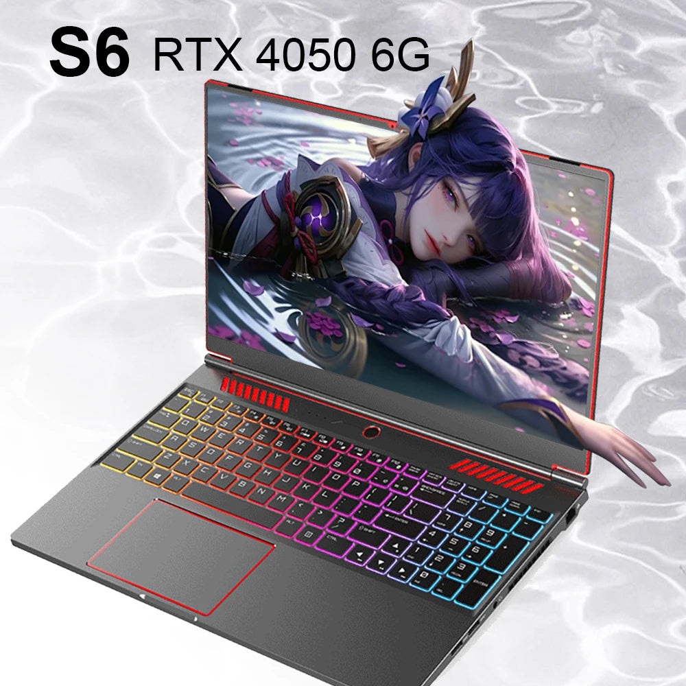 x S6 16.1 Inch Gaming Laptop RTX 4050 6G Intel Core i9-12900H i5-12450H windows 11 pro Ma64GB 2*DDR5 2*M.2 4TB office computer