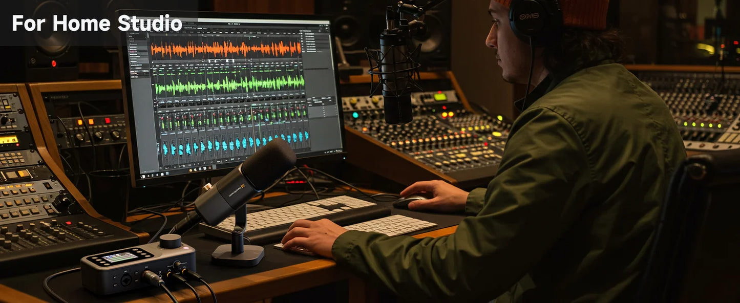 NearStream Dynamic XLR USB Mic Desktop Professional Microphone Plug-and-Play for Gaming Studio Streaming Podcast Recording pc