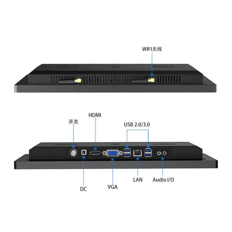 Factory Direct Sales 15.6 inch Wall-mounted and Desktop Industrial Tablets with Capacitive Touchscreen IP65 i3 i5 i7 4G 128G SSD