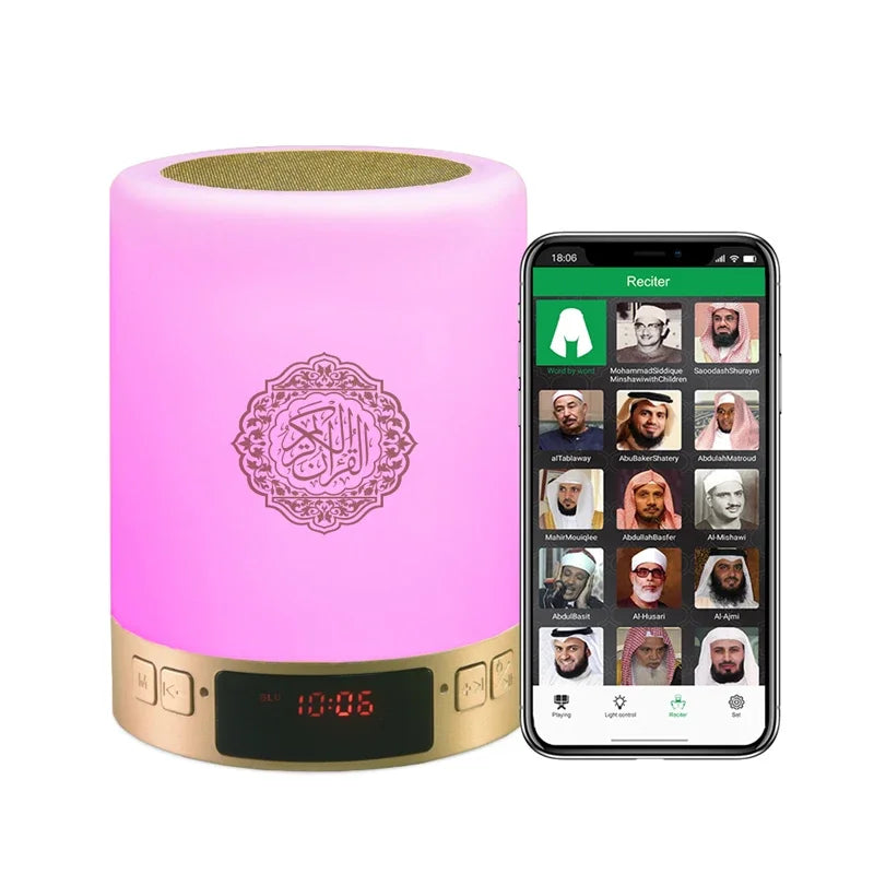 Soundage AZAN Islamic Quran Speaker Night light mp3 APP control Coran Player Quran lamp with 16G memory card veilleuse coranique