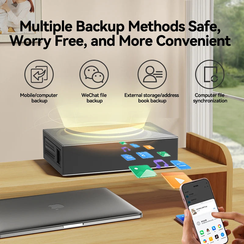 Yottamaster Nas Server Storage Private Cloud Nas Storage for Family HDD SSD Network Attached Storage Remote Access Backup Nas
