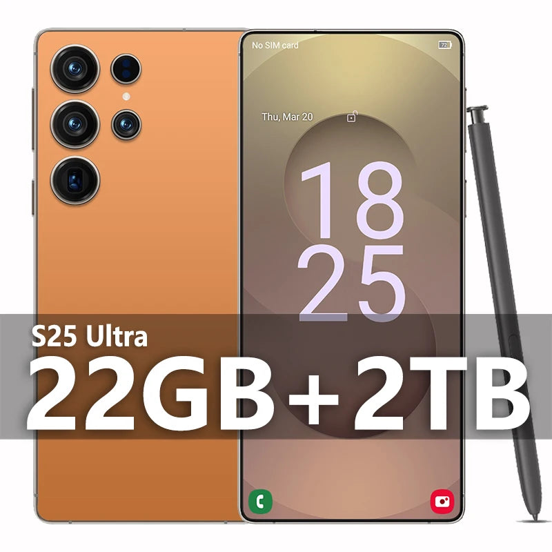 2025 Original S25 ultra Pad Tablet PC 7.3 inch HD 4K Android 13 22GB+2TB 8000mAh Battery 4G 5G Dual Sim Card GPS Google Tab