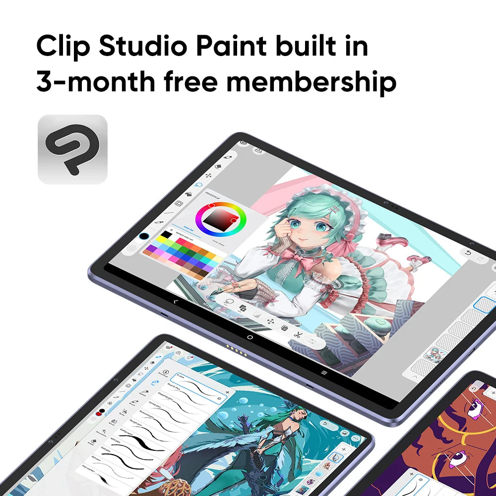 XPPen Magic Drawing Pad 12 inch Tablet Android Pad 2K Resolution 16K Levels 8GB 256GB Graphics Drawing Tablet Monitor Android 14