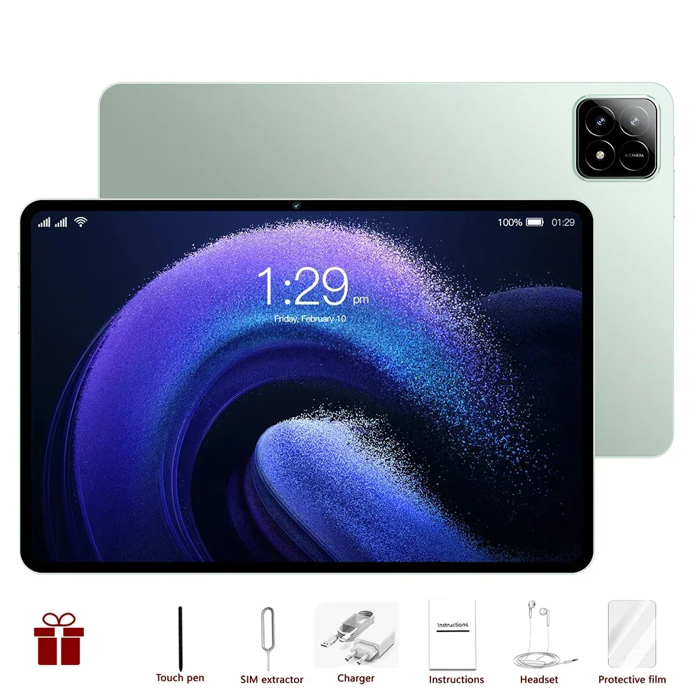 2025 New Pad 7S Pro Tablets 22GB+2TB Android 14 10.1 inch Tablet PC Original Snapdragon888 Global Version 5G Duel SIM Card WIFI