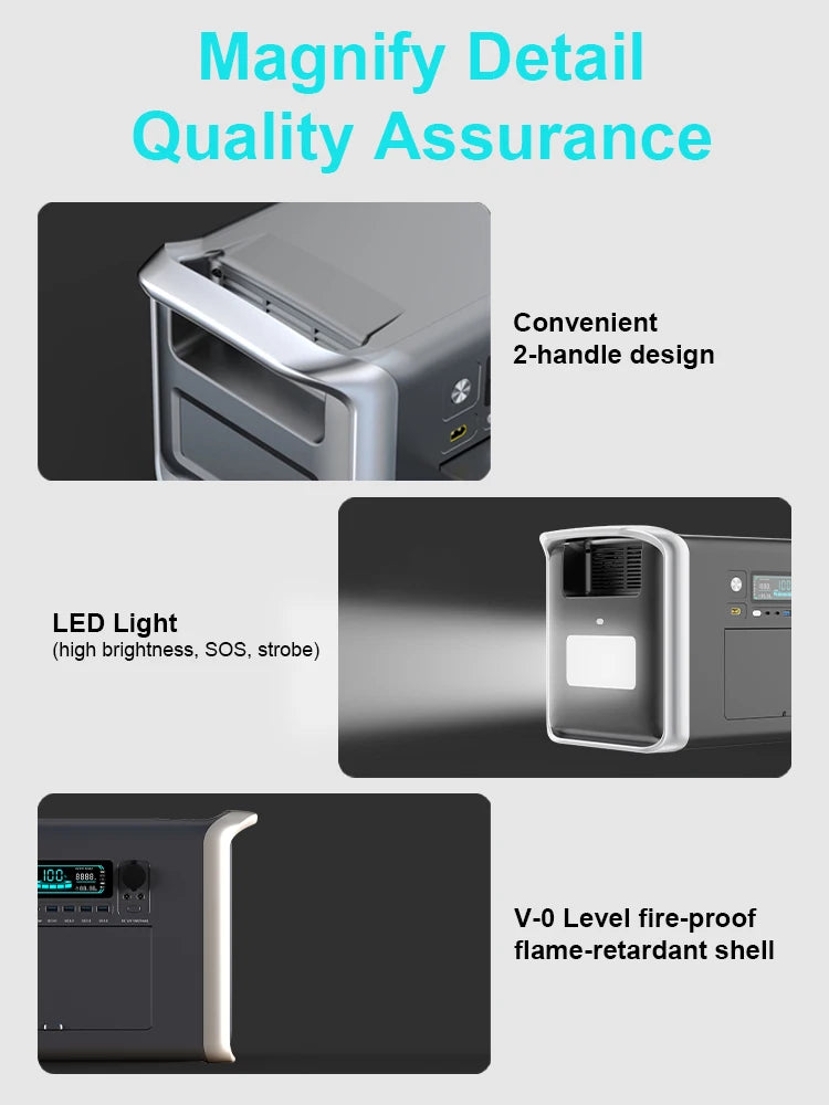 2600W 1800W 500W Portable Power Statio