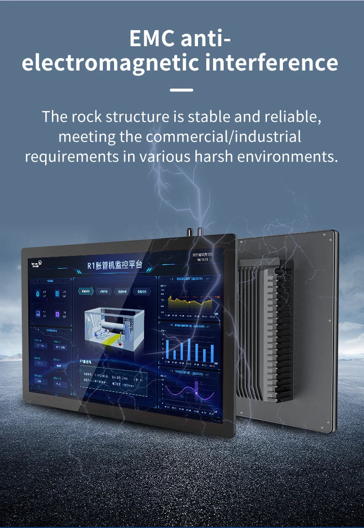 13.3 Inch All-in-One Capacitive Touch PC Industrial Panel PC with VESA Mount Compatible with Windows 10 or 11