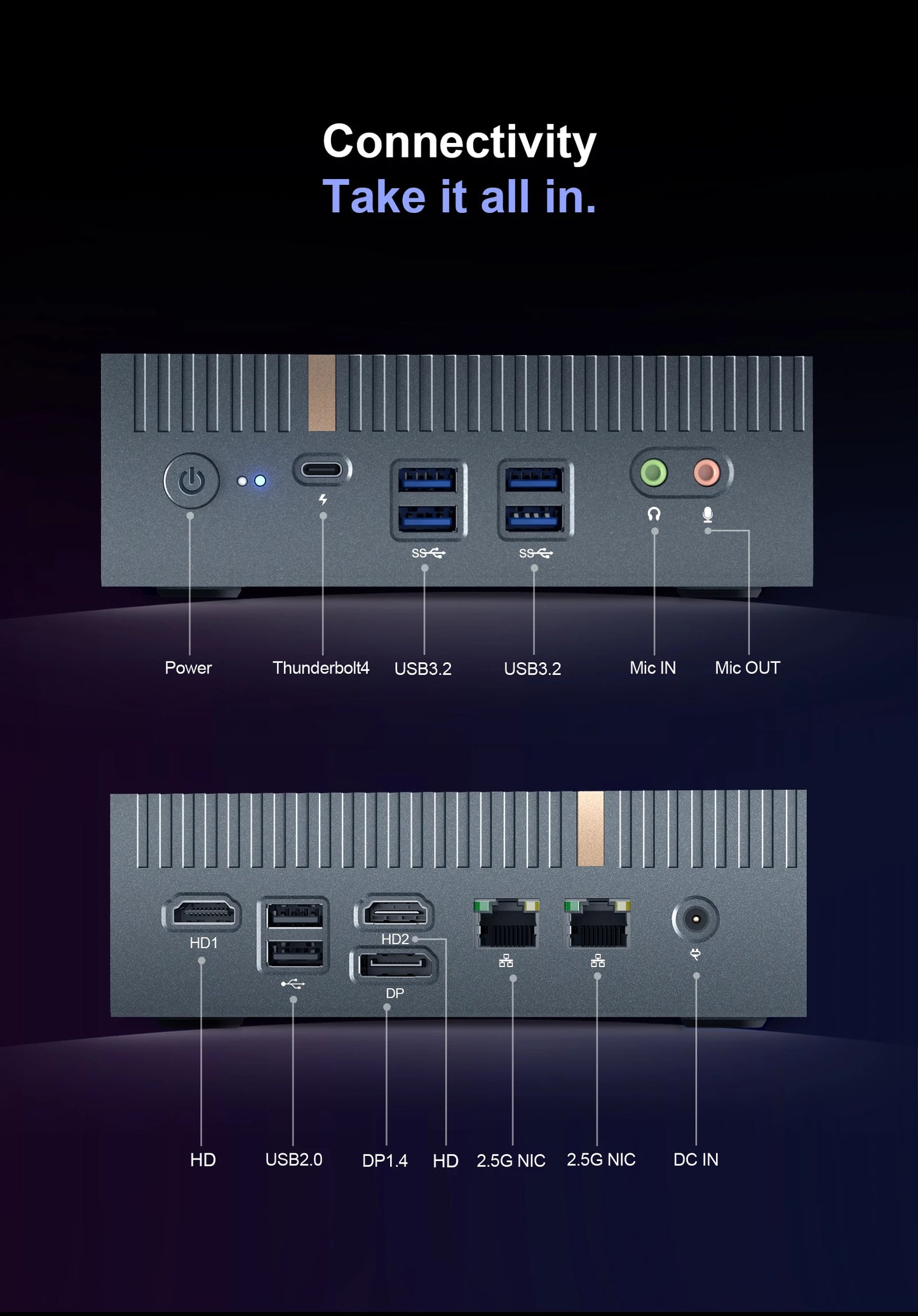 Chatreey IT12 Mini PC  Intel Core i7 1360P i9 13900H Gaming Desktop Computer 2x2.5G Ethernet PCIe 4.0 Wifi 6 Thunderbolt 4