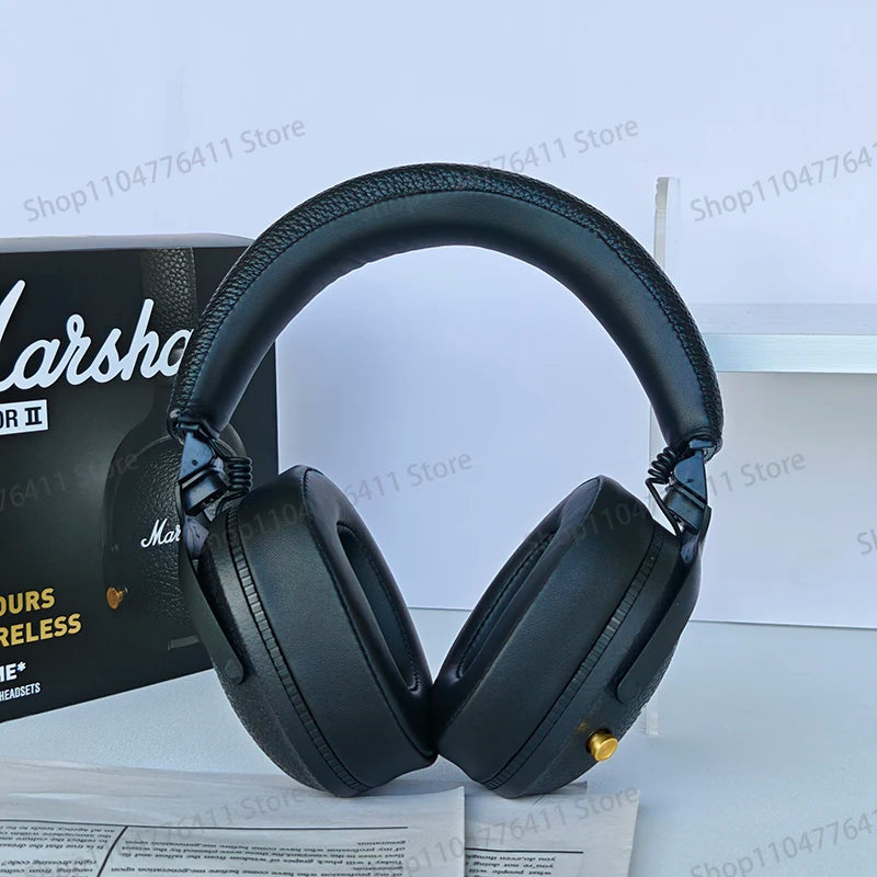 New MARSHALL MONITOR II Wireless Bluetooth Foldable Headphones Bass Active Noise Reduction Earphones Retro Music Gaming  Headset