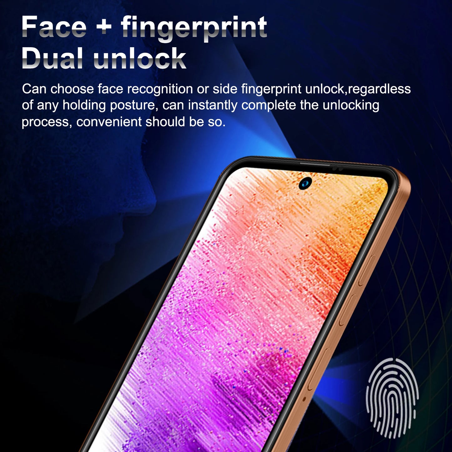 A73 Phone,Smartphone Android,6.8 inch,8GB RAM,256GB ROM,Dual SIM,Mobile phone,Google Play Store,13+32MP,6800mAh,Cellphones