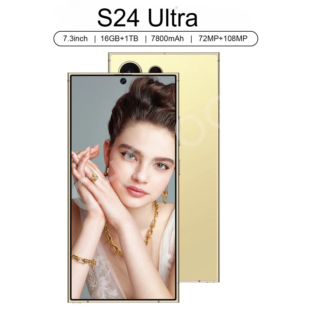 2025 Tablet 7.3 inch 16GB+1TB 4K 7800mAh Snapdragon Dual SIM GPS Tablets Panle For S24 Ultra Smartphone 5G Kids Tab PC Android