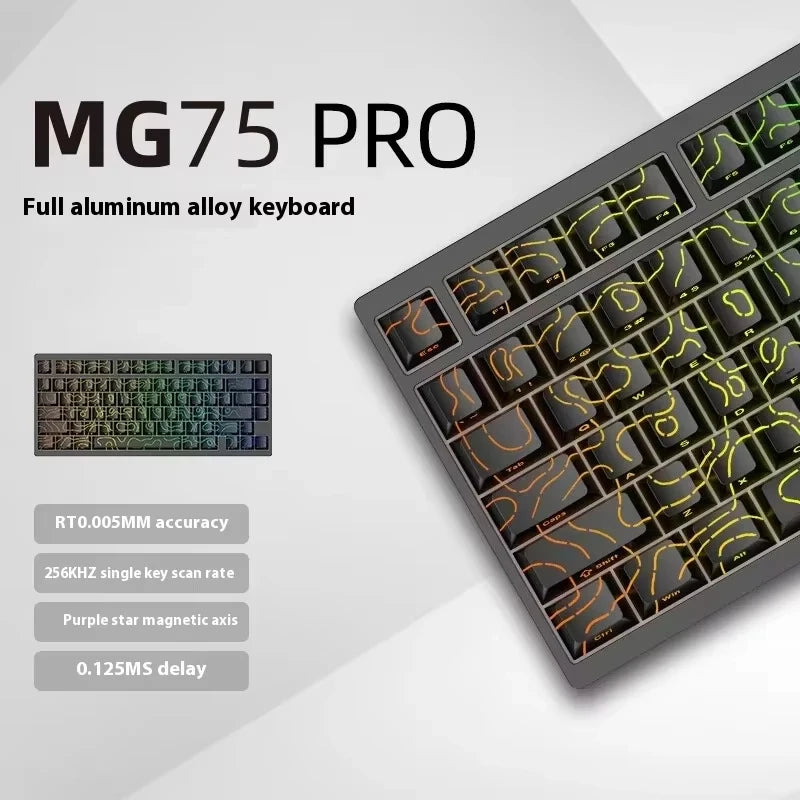 IROK MG75 PRO/MAX Mechanical Keyboard Magnetic Switch Rgb Hot Swap Aluminum Rt0.005 Quick Dismantling Structure Custom PC Gifts