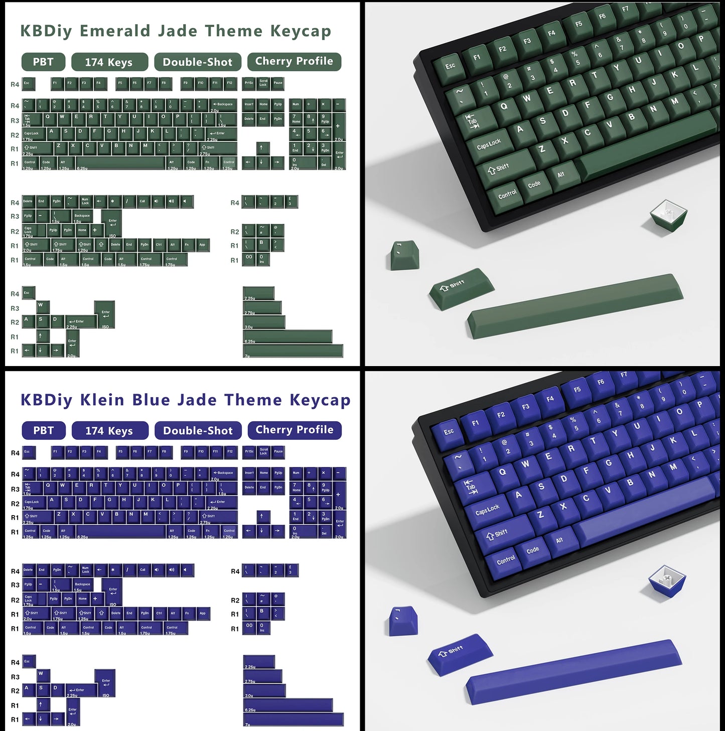 KBDiy GMK Jamon Keycap Cherry Profile Double Shot PBT ISO Keycaps For Gamer Mechanical Keyboard Kit Gaming Point Retro Key cap