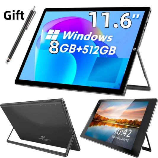 8GB RAM 512GB ROM 11.6 INCH PAD1162 Tablet PC 64 Bit Windows 11 Home N4100 CPU 1920 x 1080 IPS Screen WIFI