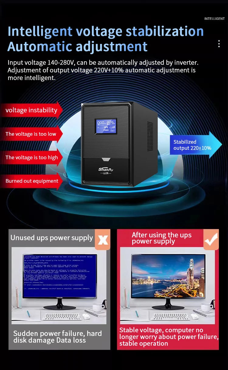 Uninterruptible Power Supply Extra Lasting Prolong Time Inside With Battery 5 Hours Backup Time Powering Security Camera Ups