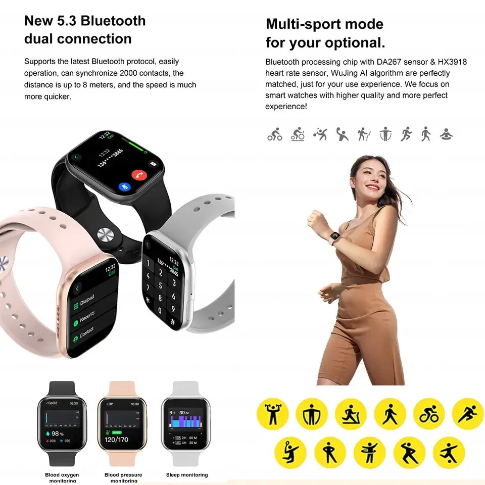 New 2025 Original For Apple Watch 10 Smart Watch x Men Body Temperature Bluetooth Call NFC GPS Sports Women SmartWatch for Apple