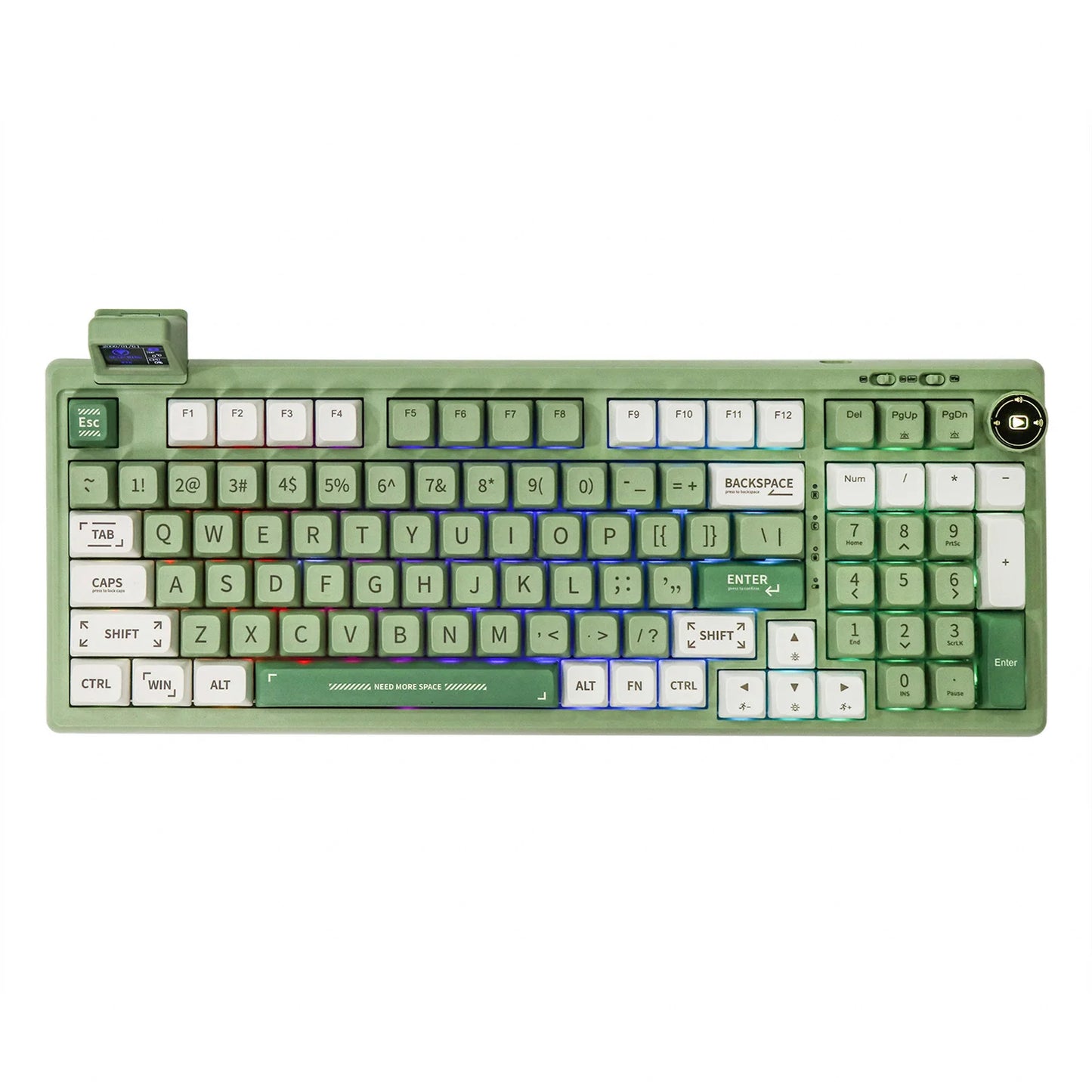 EPOMAKER RT100 97key 95% Bluetooth 5.0/2.4G Wireless/Wired Mechanical Keyboard Customizable Mini Display Gasket-mounted