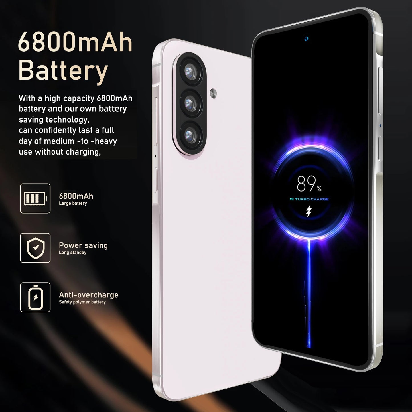 Global Version A56 Smartphone Android,6.8 inch,12GB RAM,512GB ROM,Dual SIM,Mobile phone,Google Play Store,16+32MP,6800mAh