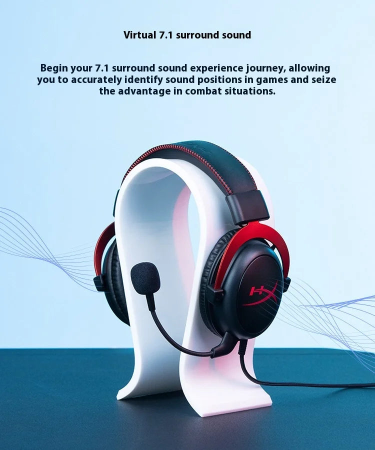 HyperX Cloud 2 II Gaming Headset Hi-Fi 7.1 Surround Sound Detachable 8 Microphone With USB sound card