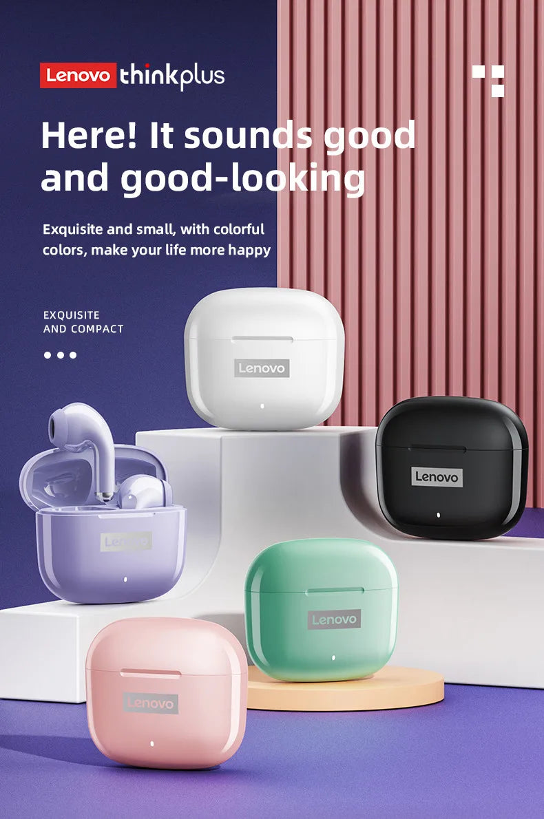 Lenovo LP40 Pro TWS Bluetooth 5.1 Quick Connect Earphones Ergonomic Design Headphones Powerful Transmission Speed Headset