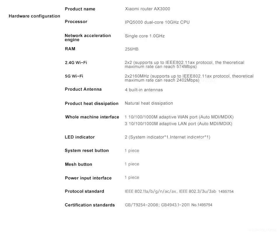 XIAOMI AX3000 Wifi Router Repeater Extend Gigabit Amplifier Signal Booster WIFI 6 Nord Vpn Super Mesh 5GHz Mijia App