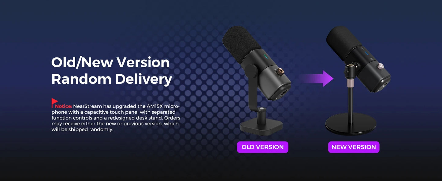 NearStream Dynamic XLR USB Mic Desktop Professional Microphone Plug-and-Play for Gaming Studio Streaming Podcast Recording pc