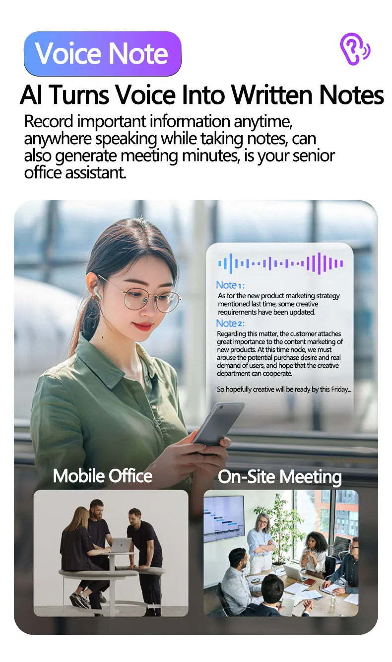 Lenovo LP40 Pro Translation Earburds TWS Bluetooth Real Time Translation Long Endurance AI Earphones Travel Translator Headset