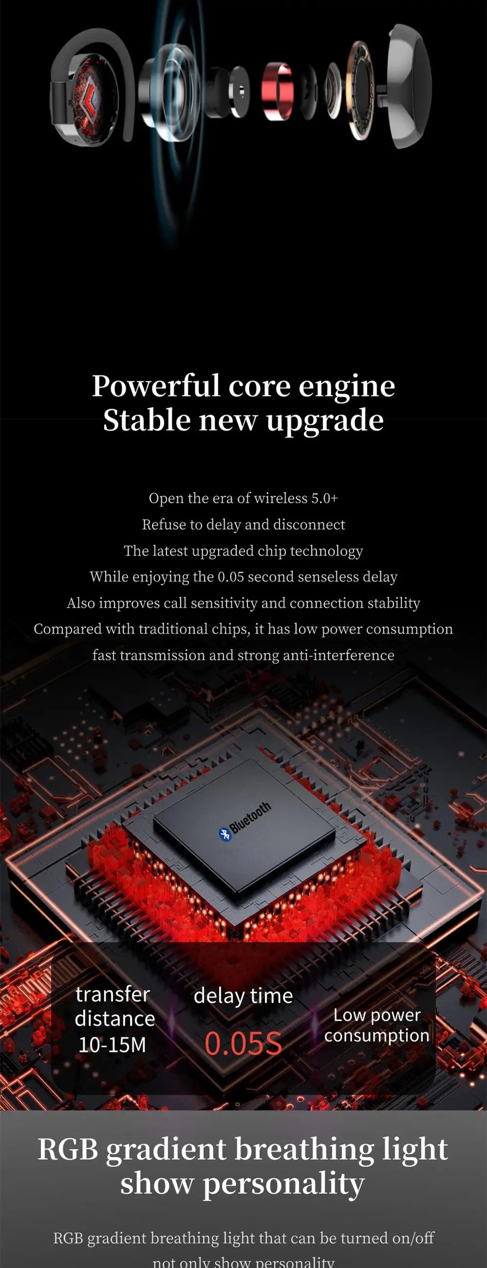 TWS Wireless Earphones Bluetooth Noise Canceling earbuds Stereo Headphones Sports Gaming Headset With Mic for Smartphones Xiaomi