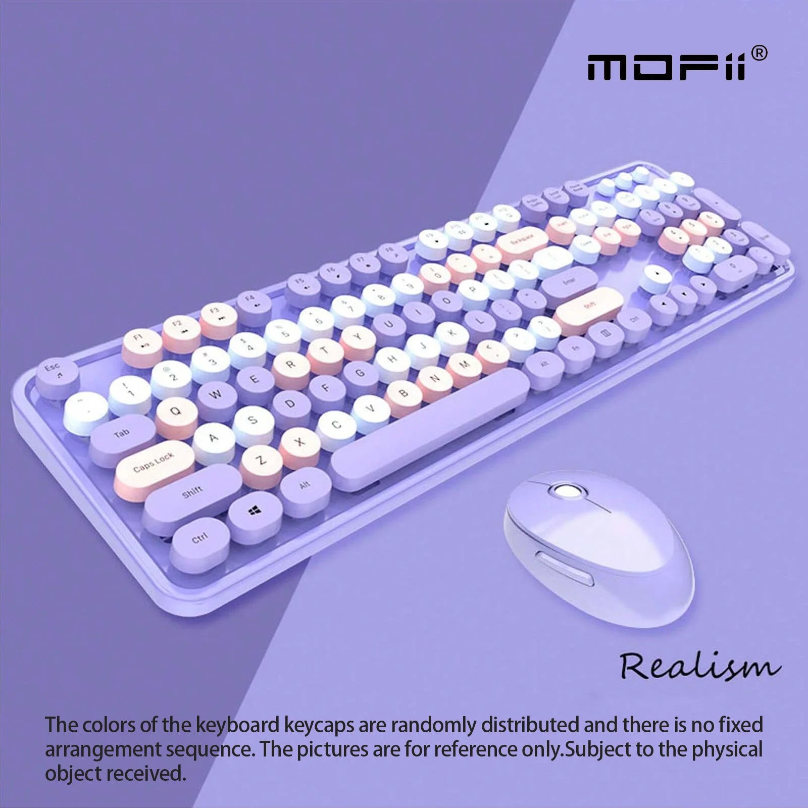 Colorful Sweet Wireless Keyboard And Mouse Set - Combo Pack for Sweet Home Decor And Personal Use