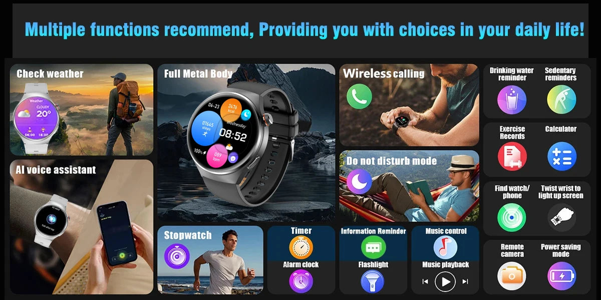 2025 New Men Smart Watch NFC Watch S10 Pro GPS 360*360 HD Screen AMOLED Heart rate BT Call Health Monitoring Women Smartwatches