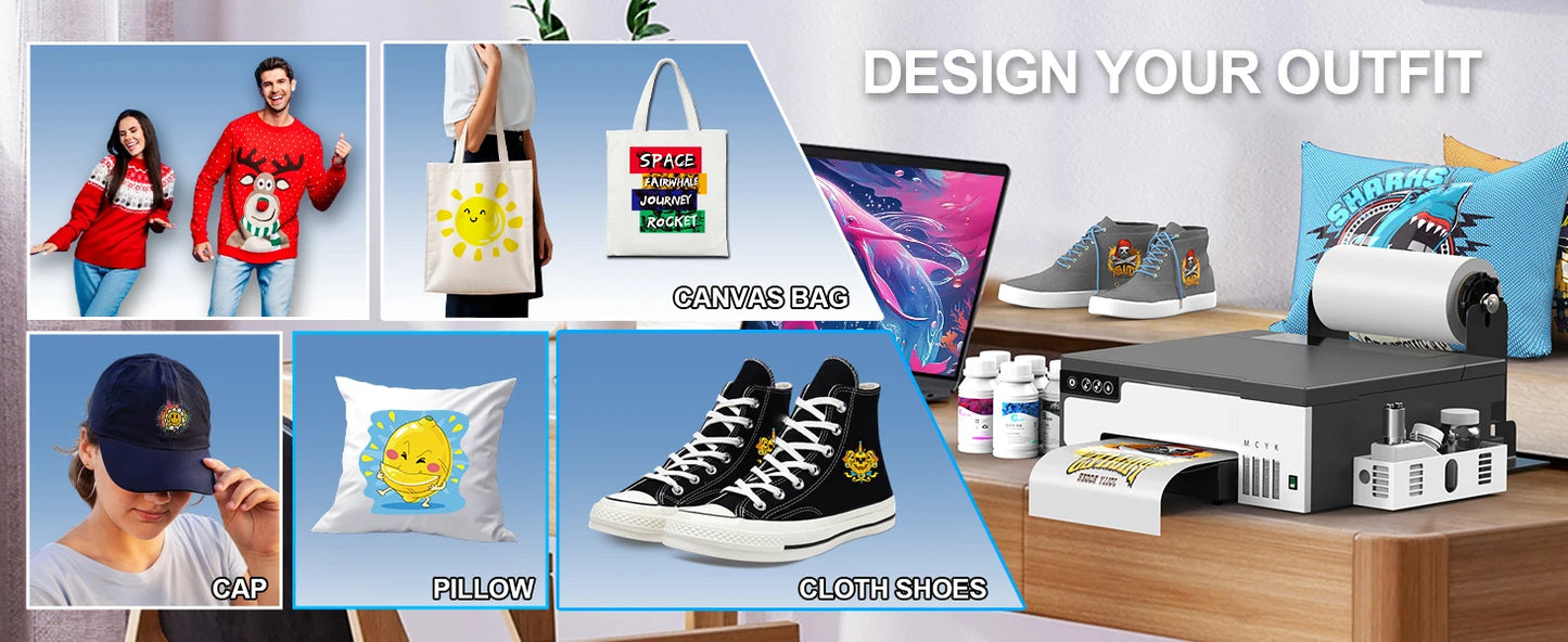 A4 A3 DTF Printer for Epson XP600 8.5/13inch impresora dtf Machine with DTF Oven Direct to Film DTF Printer for Clothes Tshirt