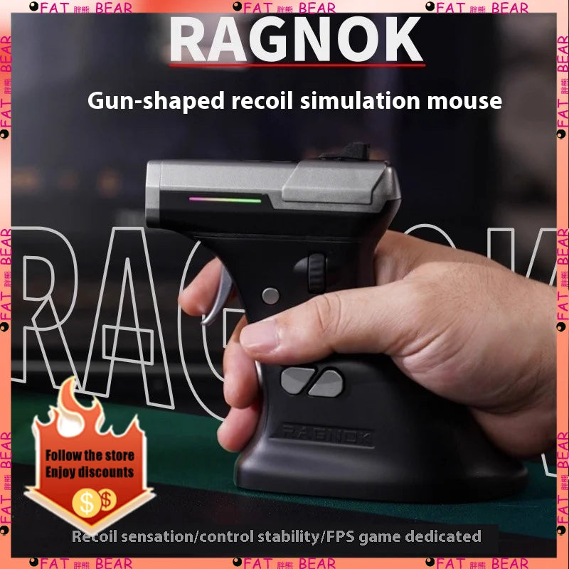 Ragnok 3 Gun ErgoStrike 7 Next-Gen Gaming Mouse for Shooting Games Recoil Feature Included for Enhanced FPS Immersion Ergonomics
