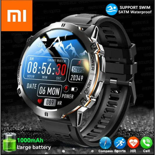 Xiaomi 2026 battery AMOLED screen Outdoor sports smartwatch men's watch compass 10ATM waterproof Bluetooth call smartwatch