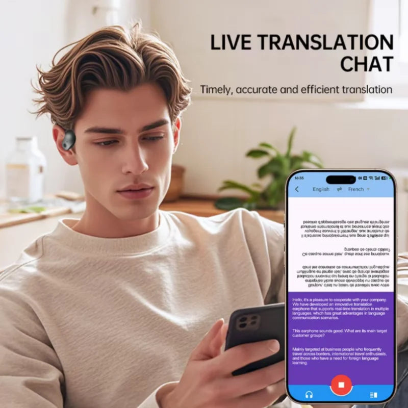 HYUNDAI HY-T26 PRO Wireless  BT Translator Earbuds 98% Accuracy AI Real Time Translation Earphones for Travel Business Learning