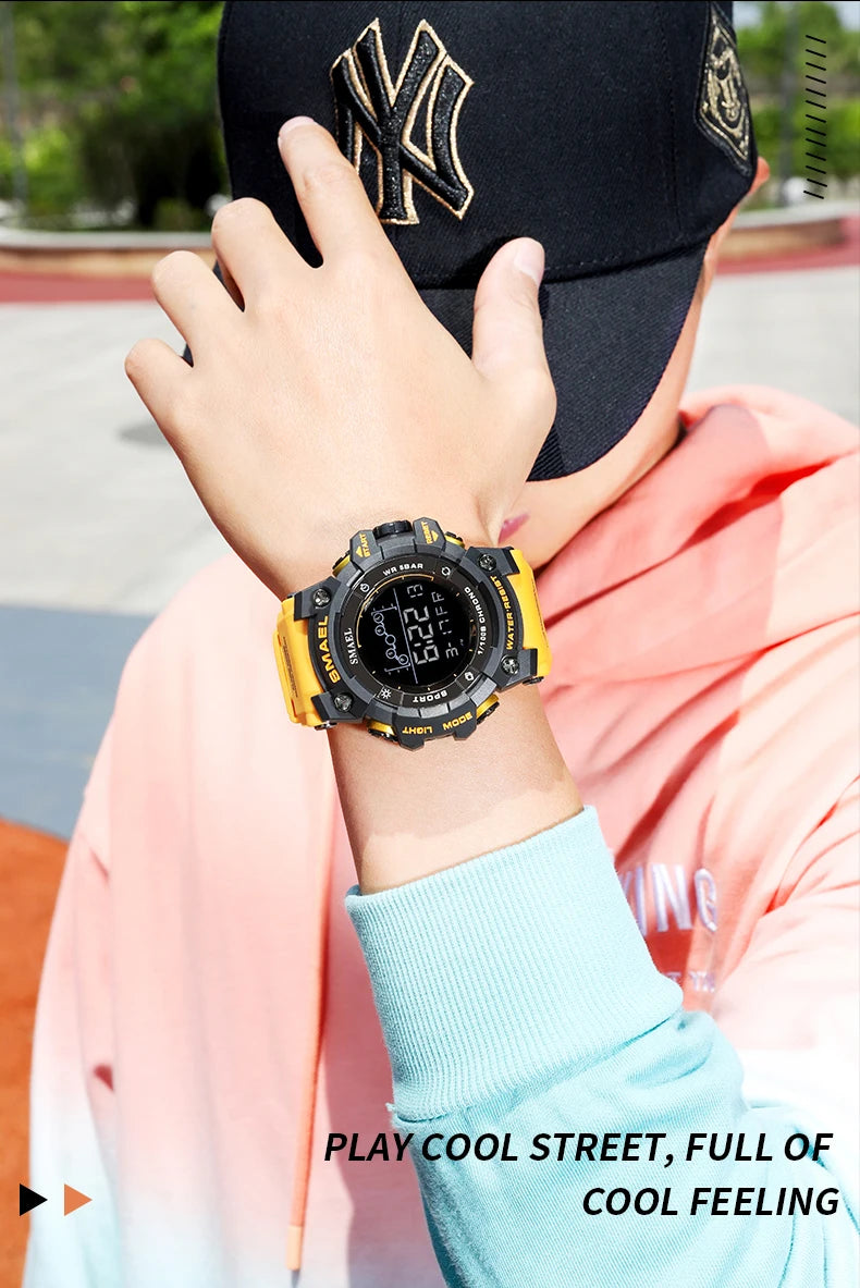 SMAEL Digital Watches Sports for Men 50m Waterproof LED Watches 8082 Men;s Wristwatches Digital  Clock Mens Sport Watches