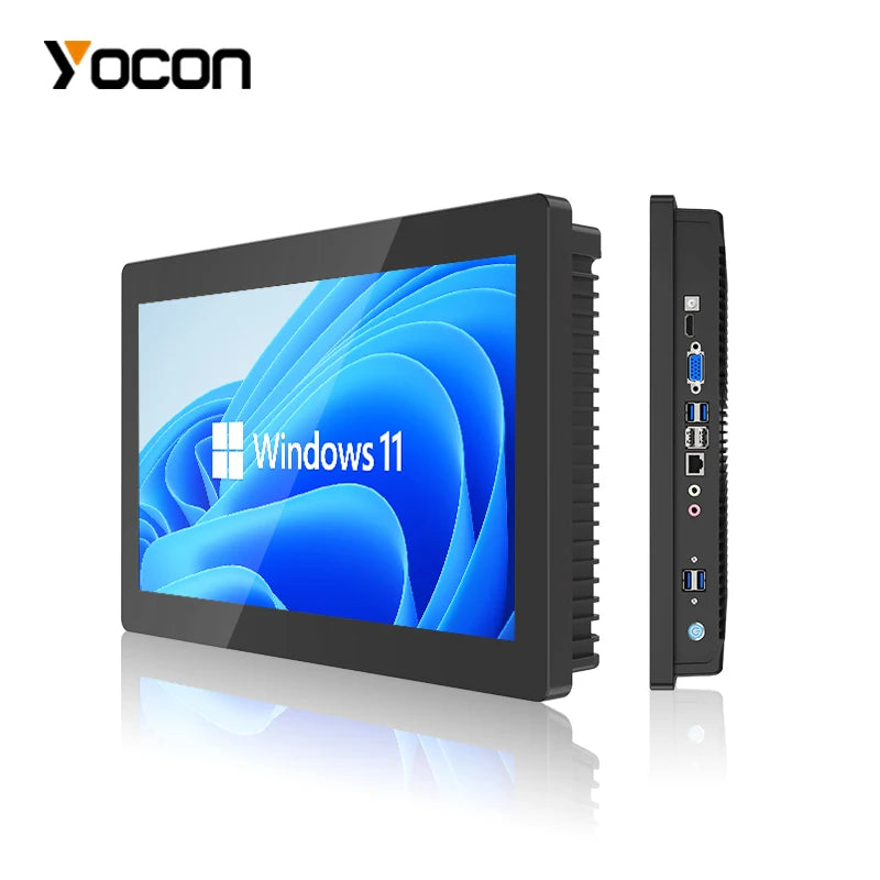 13.3 Inch All-in-One Capacitive Touch PC Industrial Panel PC with VESA Mount Compatible with Windows 10 or 11