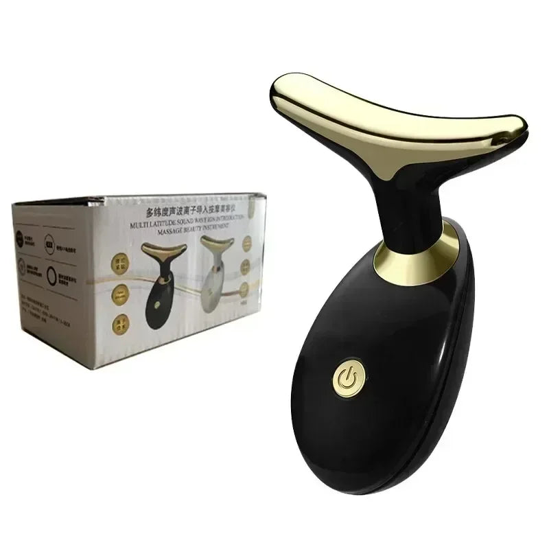 3 in 1 Face Massager Neck Facial Eye Massage Introducer Microcurrent Skin Rejuvenation Anti Aging Beauty Device Wholesale