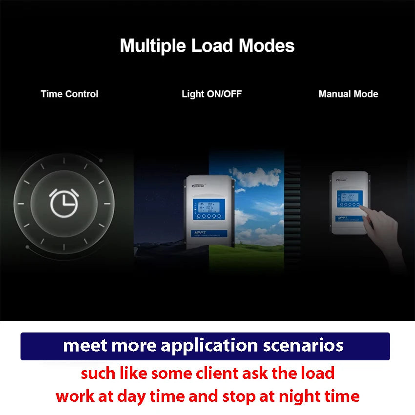 EPEVER 10/20/30/40A MPPT Solar Controller Built In Bluetooth 12V 24V 48V XTRANG3BLE 60/100/150V PV Panel Can Lithium/No Battery