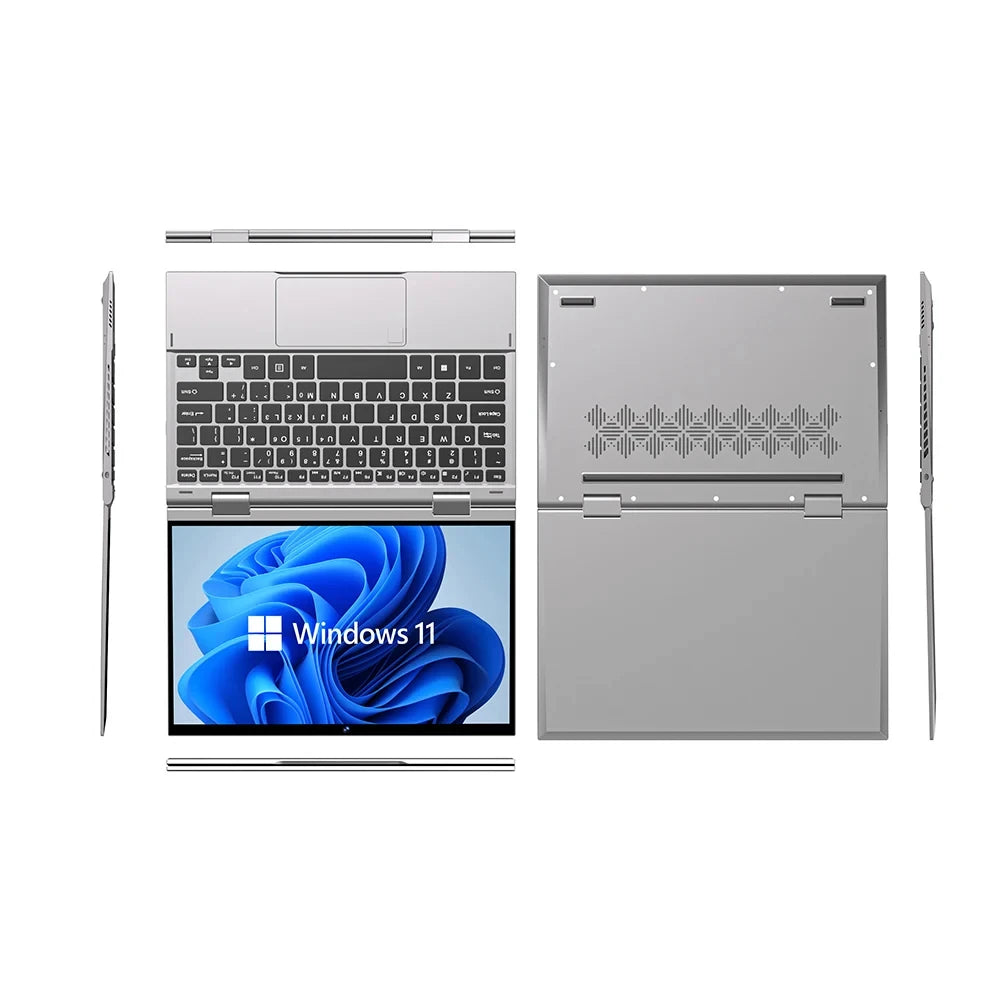 2-in-1 Touch Screen Tablet Laptop 10.9-inch 360° Flip Notebook Intel N95 16GB DDR5 2TB SSD HD Camera Backlit Keyboard Laptop