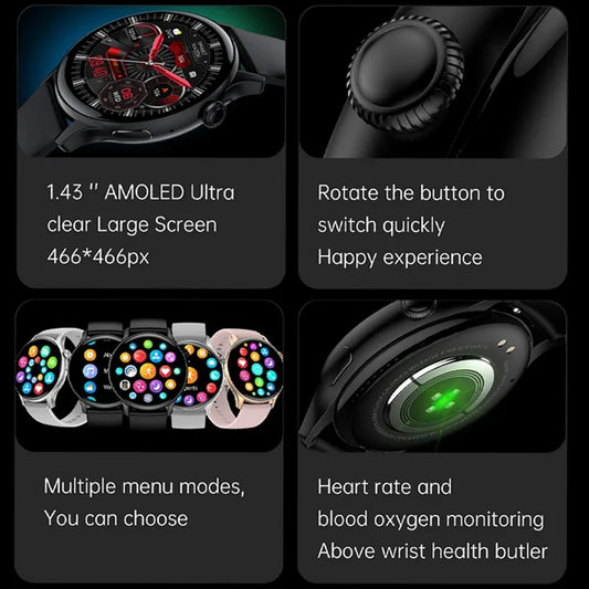 2025 Xiaomi New Real AMOLED HD Smartwatch Ladies Health Monitoring AI Voice Bluetooth Call Smart Watch