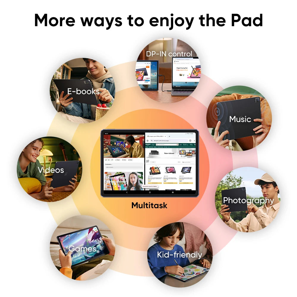 XPPen Magic Drawing Pad 12 inch Tablet Android Pad 2K Resolution 16K Levels 8GB 256GB Graphics Drawing Tablet Monitor Android 14